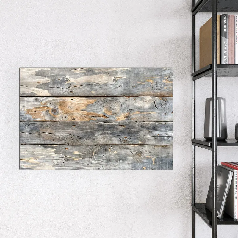 Magnettafel - Graue Holzplanken
