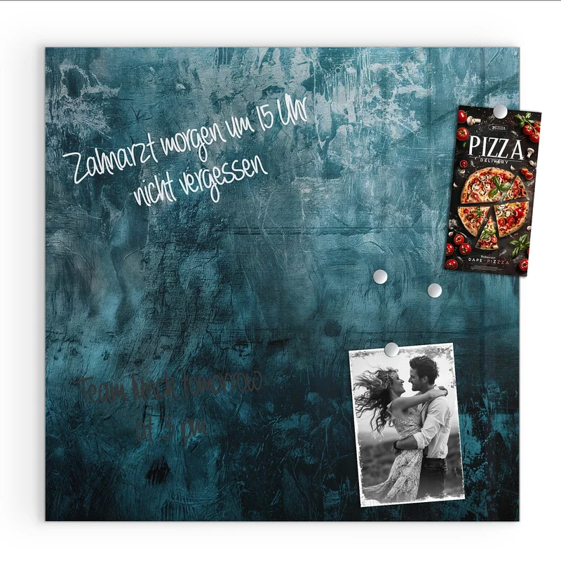 Magnettafel - Petrolblaue Wand