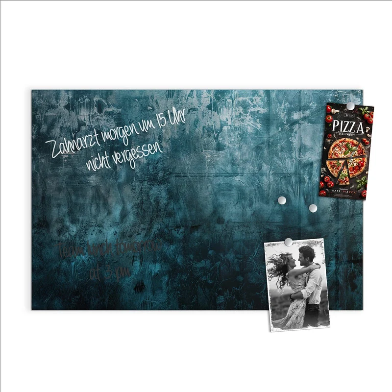 Magnettafel - Petrolblaue Wand