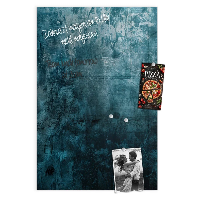 Magnettafel - Petrolblaue Wand