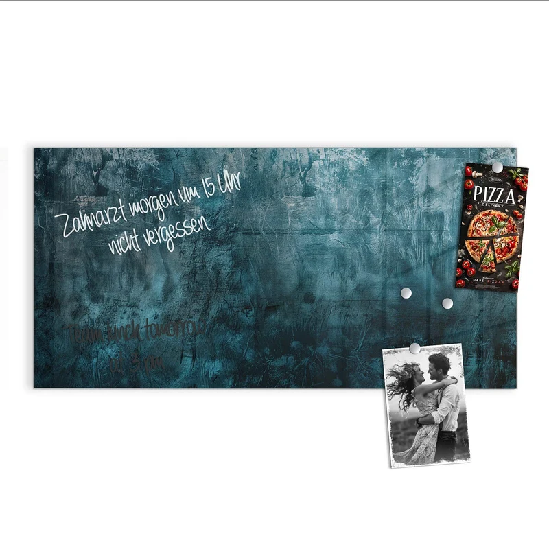 Magnettafel - Petrolblaue Wand