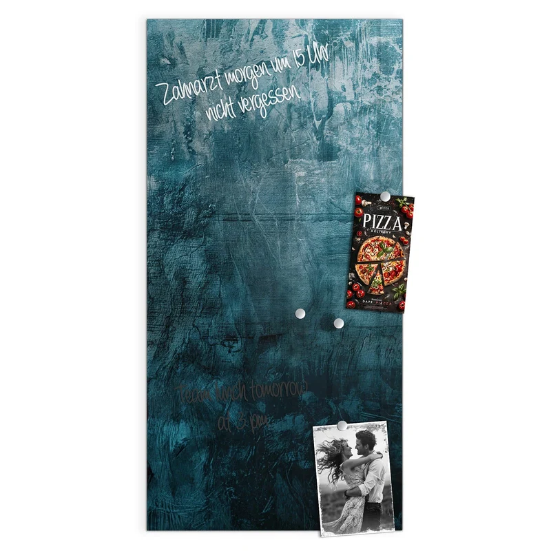 Magnettafel - Petrolblaue Wand