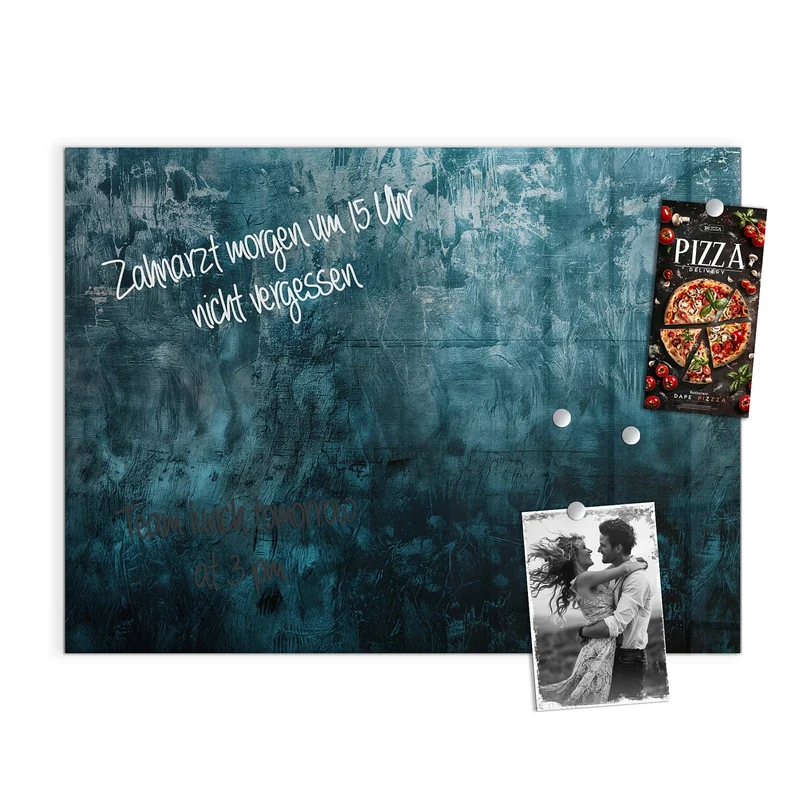 Magnettafel - Petrolblaue Wand