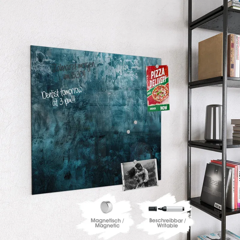 Magnettafel - Petrolblaue Wand