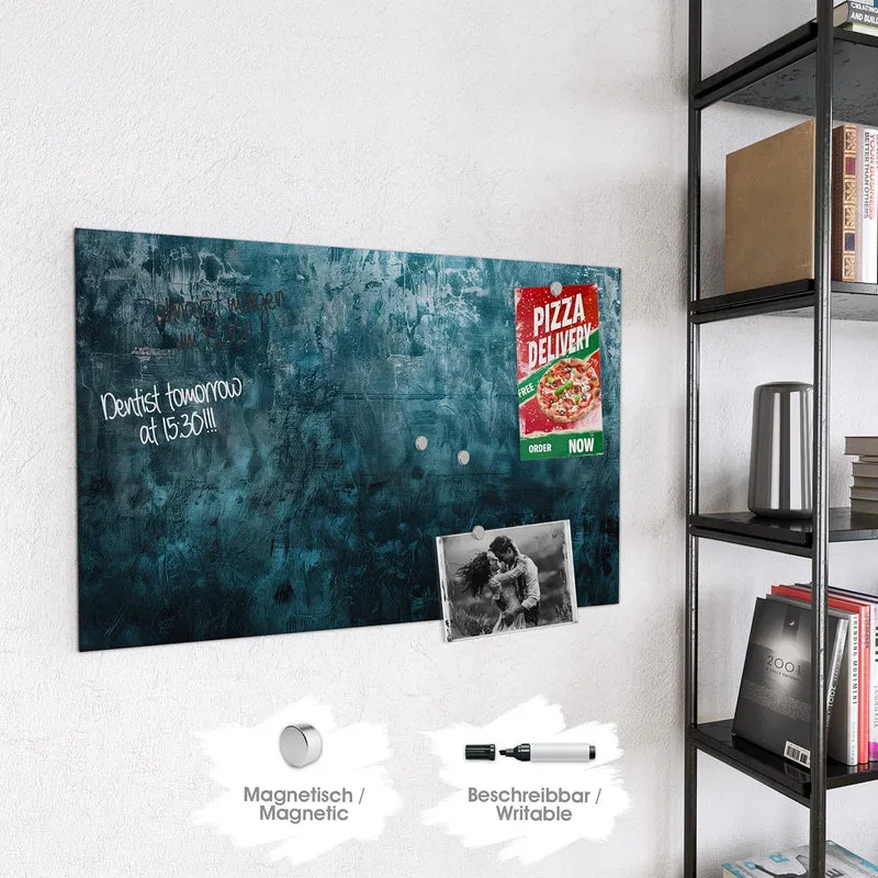 Magnettafel - Petrolblaue Wand