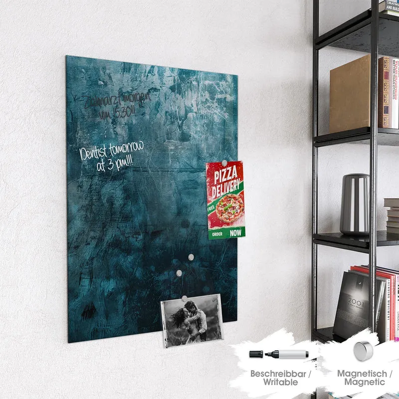 Magnettafel - Petrolblaue Wand