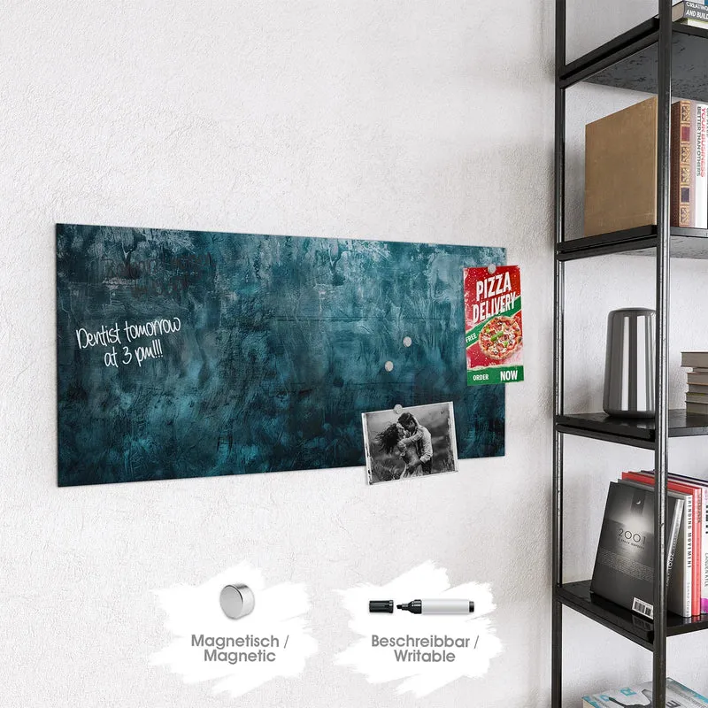 Magnettafel - Petrolblaue Wand