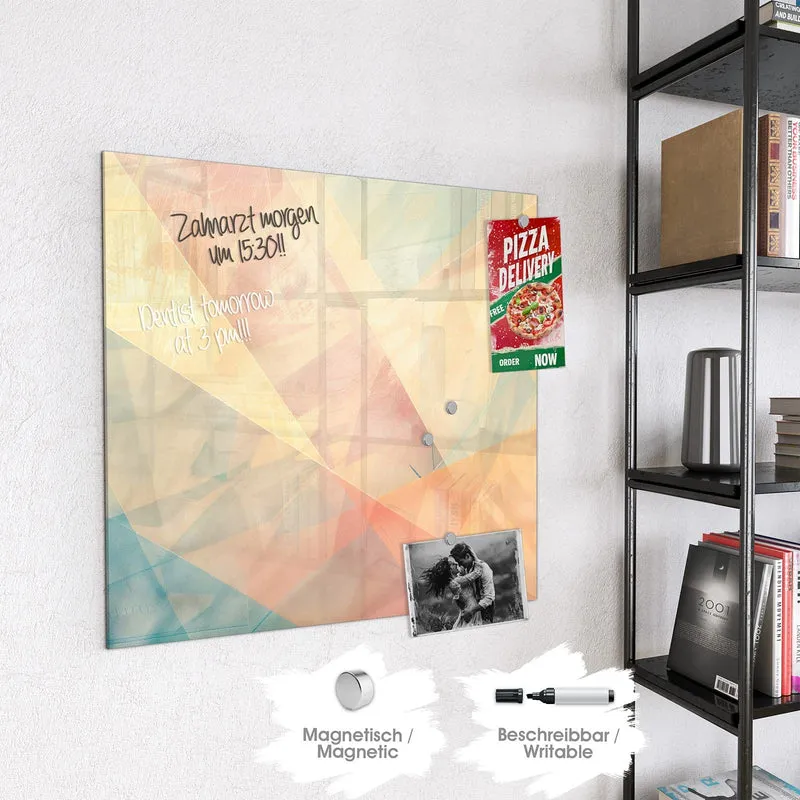 Magnettafel - Geometrie in Pastell