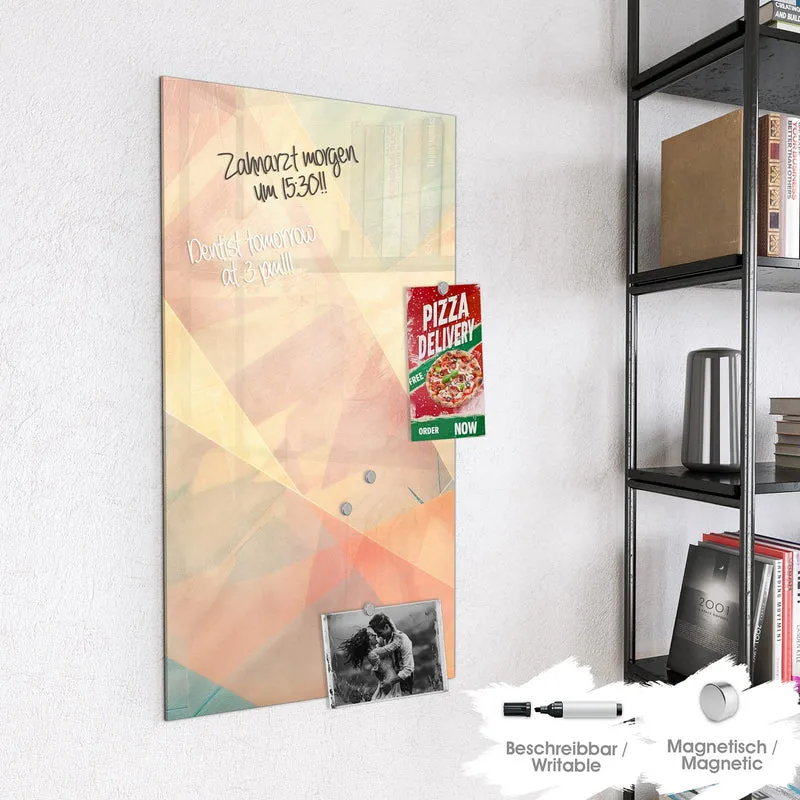 Magnettafel - Geometrie in Pastell