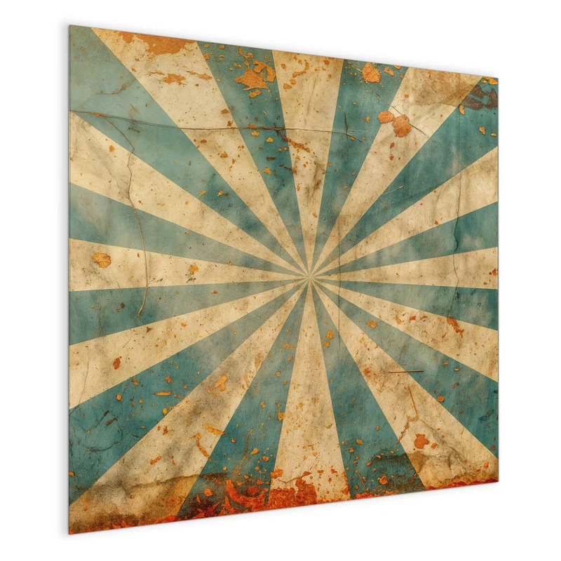 Magnettafel - Retro Sonnenstrahlen