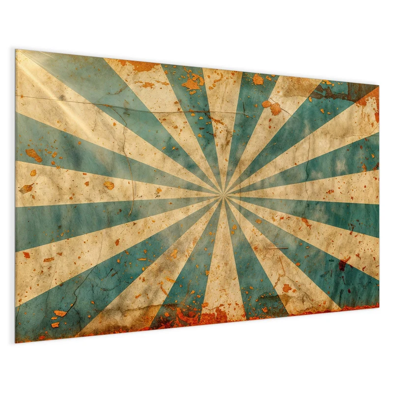 Magnettafel - Retro Sonnenstrahlen