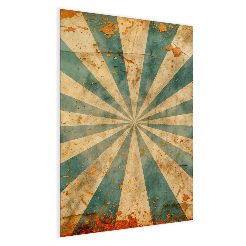 Magnettafel - Retro Sonnenstrahlen