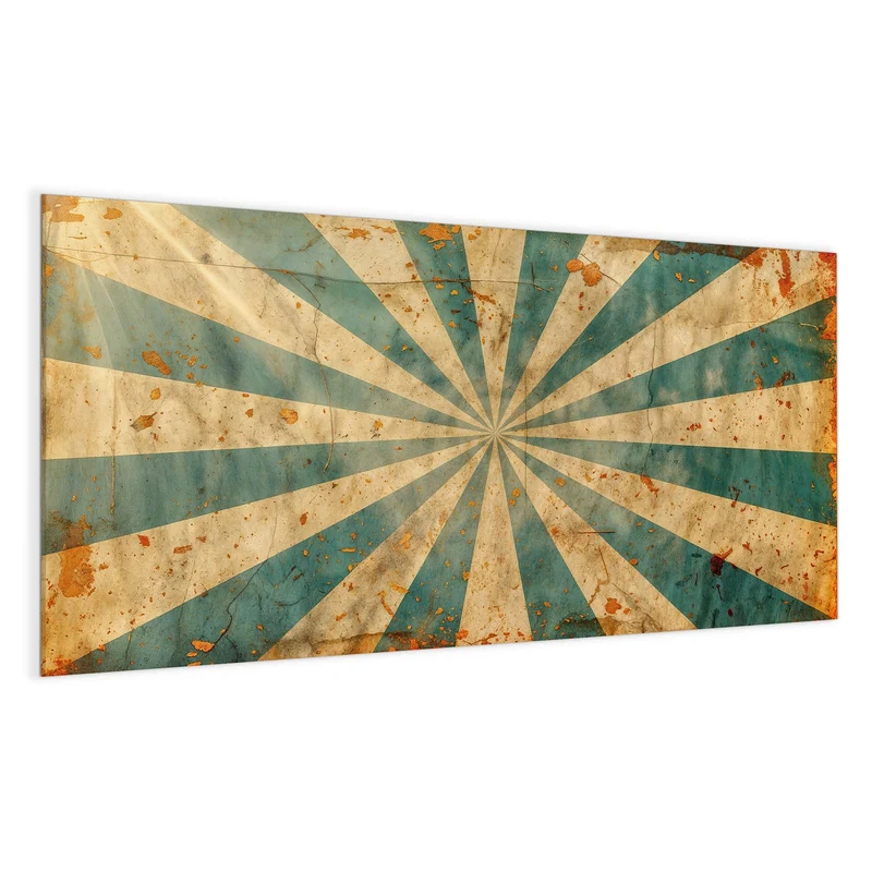 Magnettafel - Retro Sonnenstrahlen