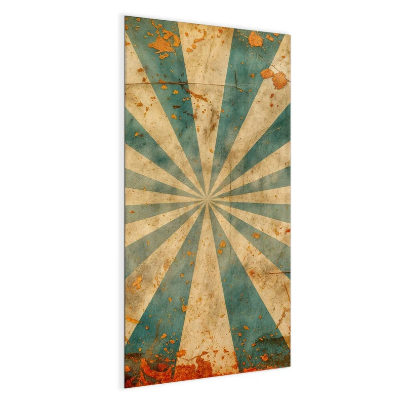 Magnettafel - Retro Sonnenstrahlen