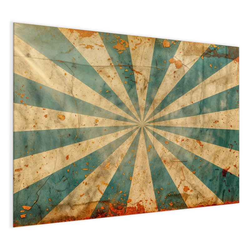 Magnettafel - Retro Sonnenstrahlen