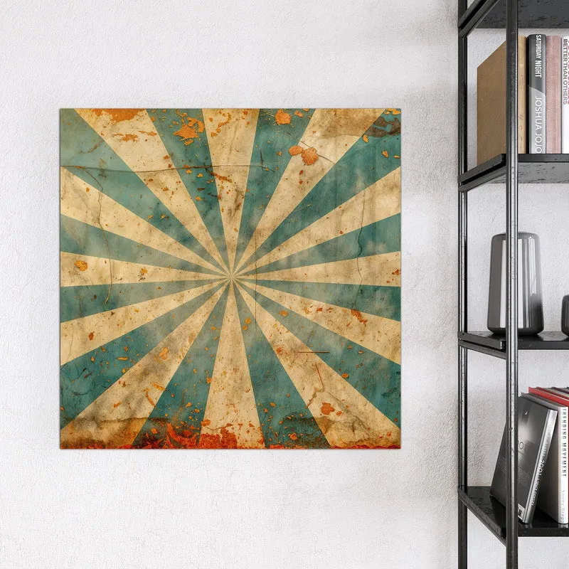 Magnettafel - Retro Sonnenstrahlen