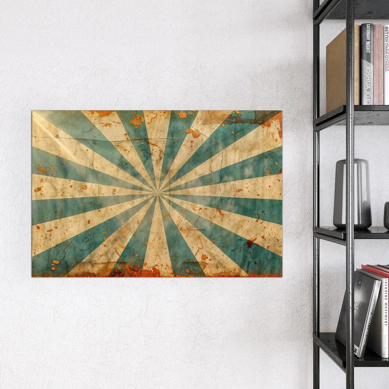 Magnettafel - Retro Sonnenstrahlen