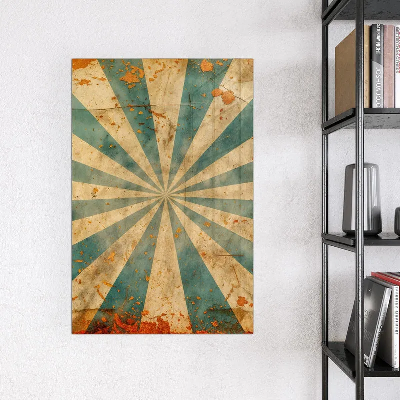 Magnettafel - Retro Sonnenstrahlen