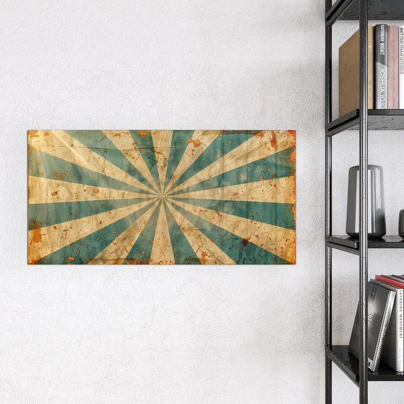 Magnettafel - Retro Sonnenstrahlen