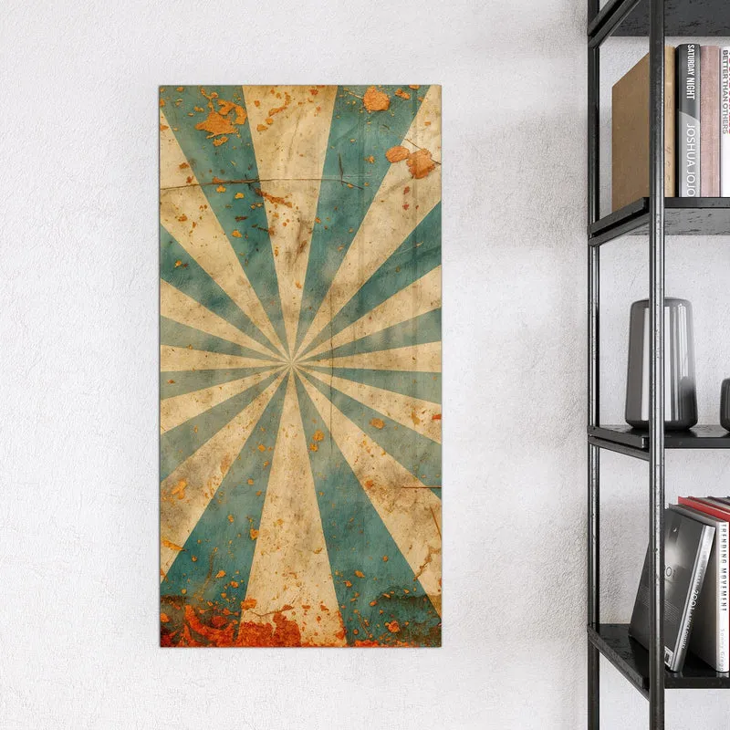 Magnettafel - Retro Sonnenstrahlen