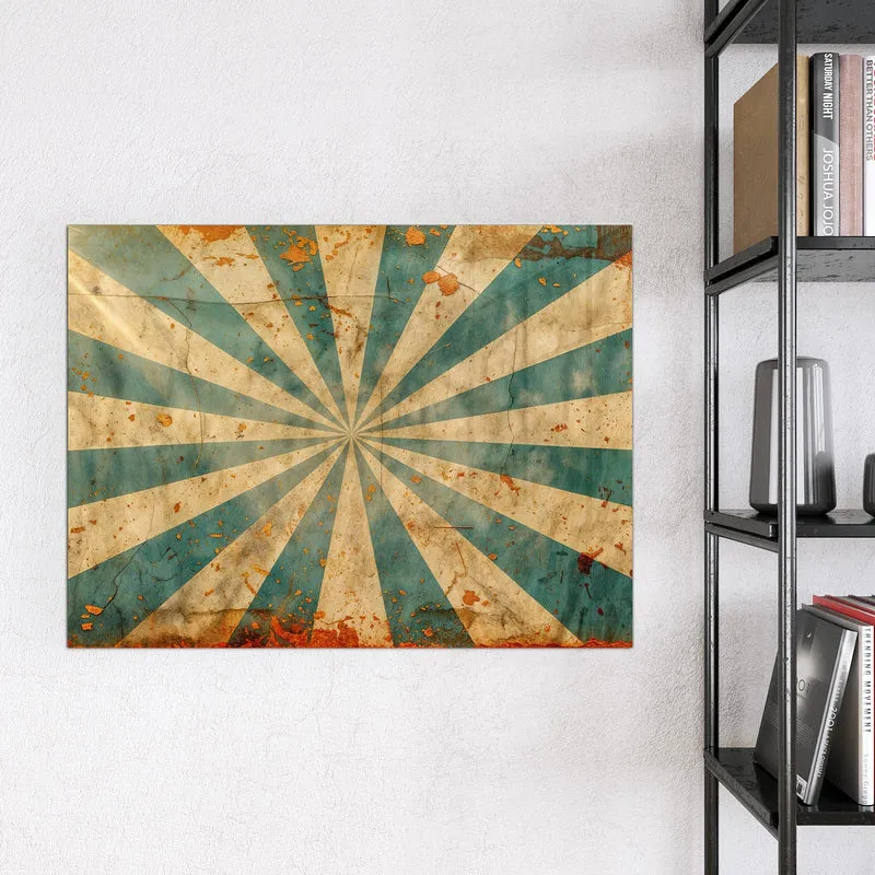 Magnettafel - Retro Sonnenstrahlen
