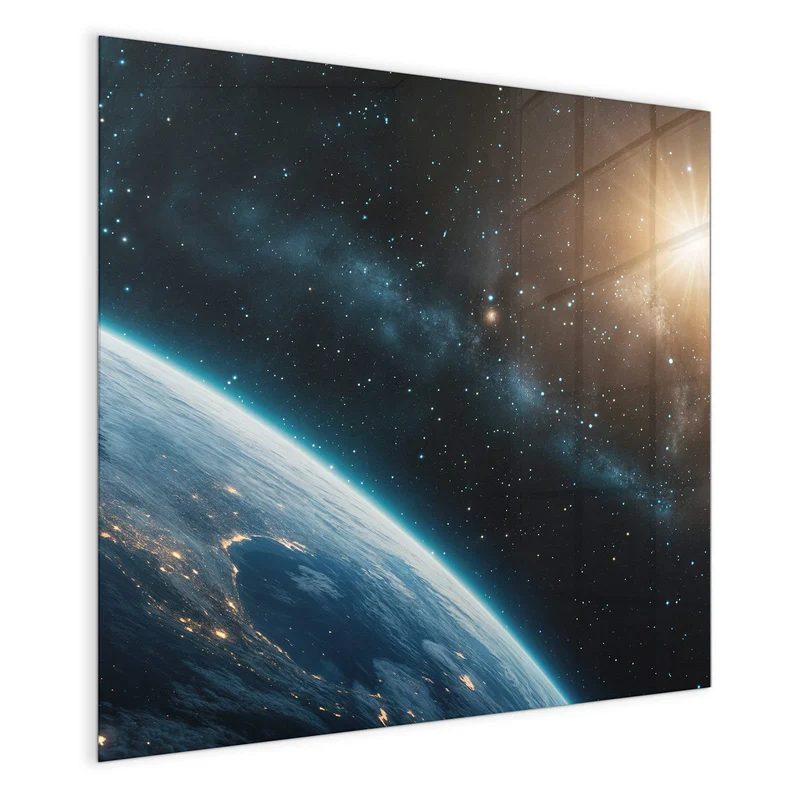 Magnettafel - Erdrand im Sternenlicht