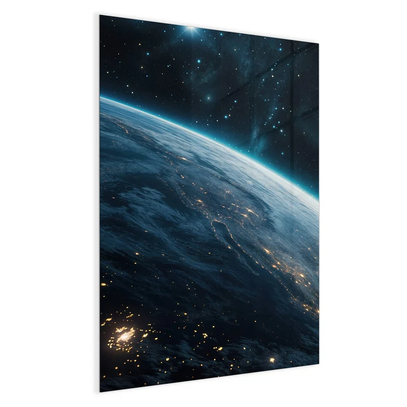 Magnettafel - Erdrand im Sternenlicht