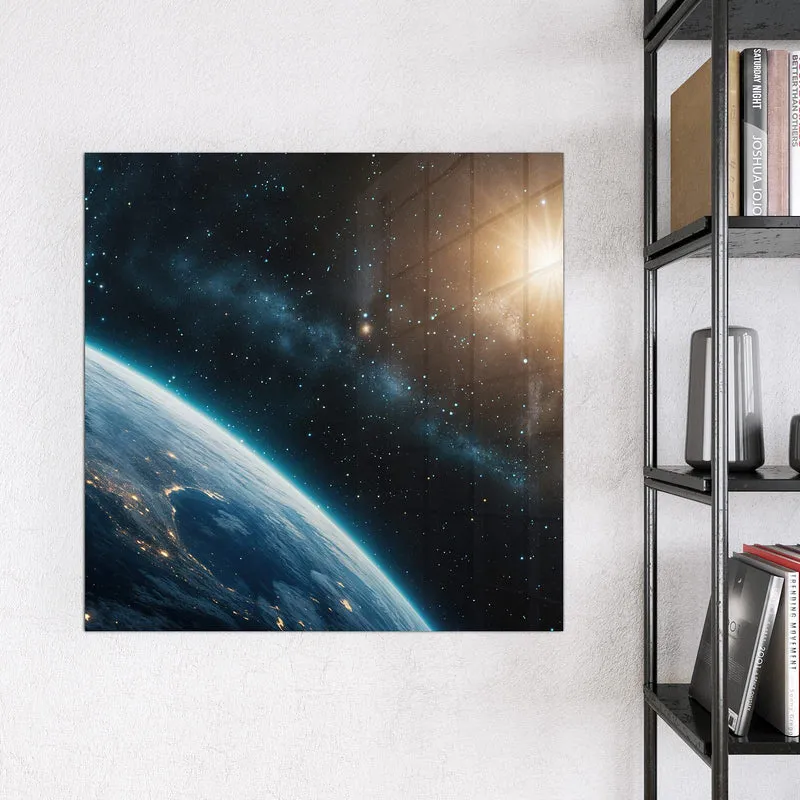 Magnettafel - Erdrand im Sternenlicht