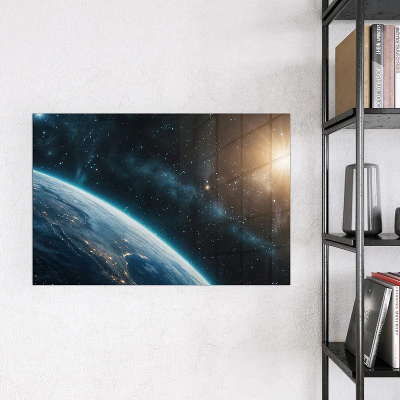 Magnettafel - Erdrand im Sternenlicht