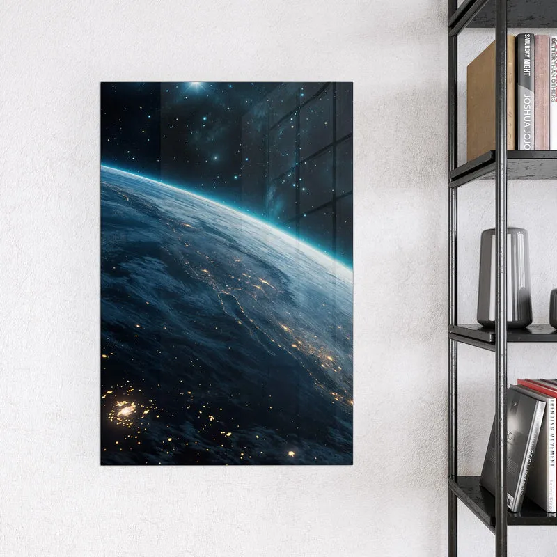 Magnettafel - Erdrand im Sternenlicht