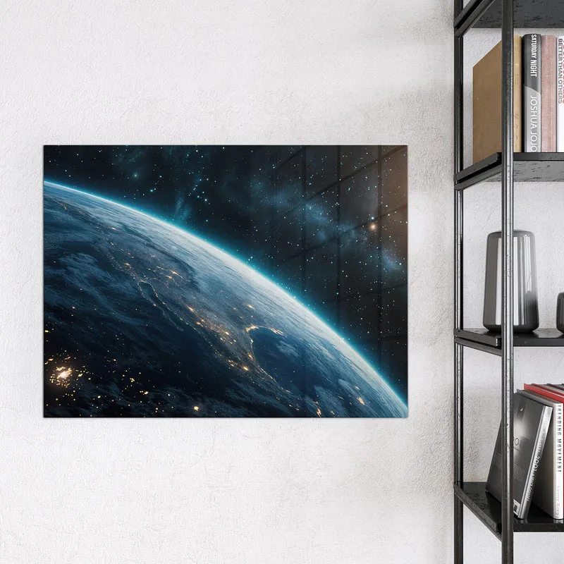 Magnettafel - Erdrand im Sternenlicht