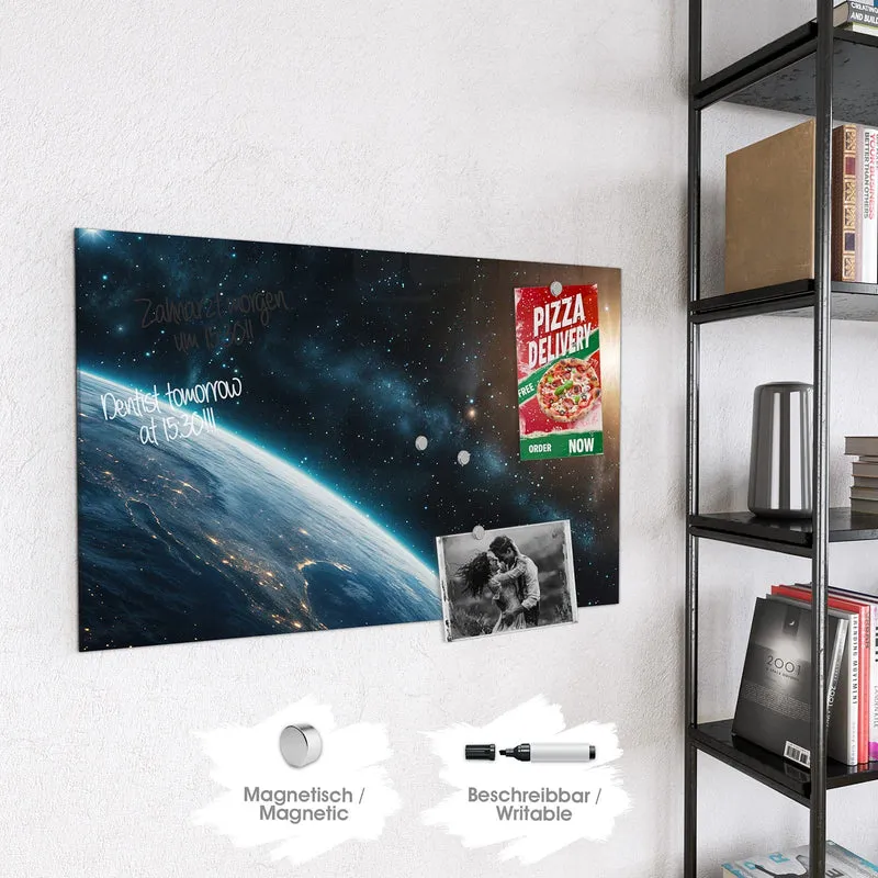 Magnettafel - Erdrand im Sternenlicht