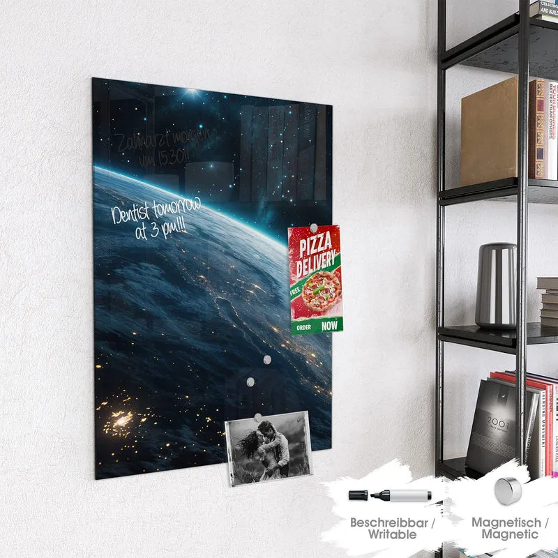 Magnettafel - Erdrand im Sternenlicht