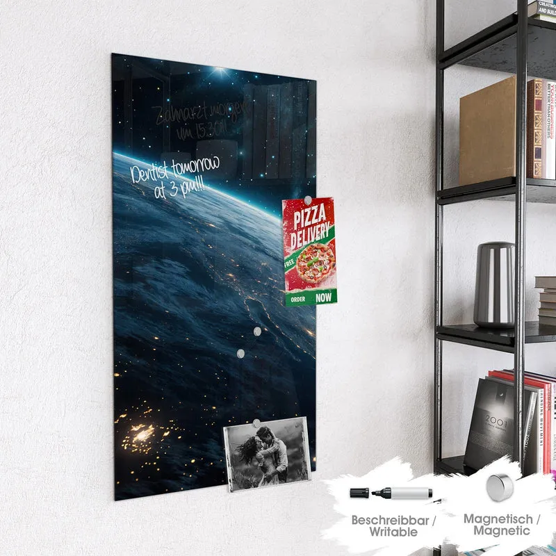 Magnettafel - Erdrand im Sternenlicht