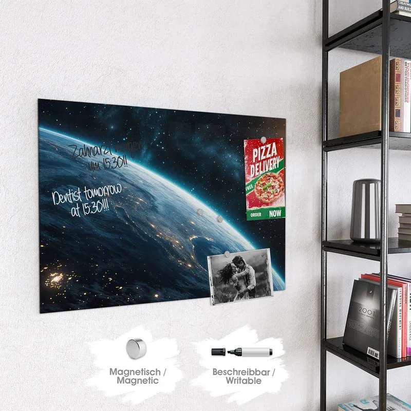 Magnettafel - Erdrand im Sternenlicht