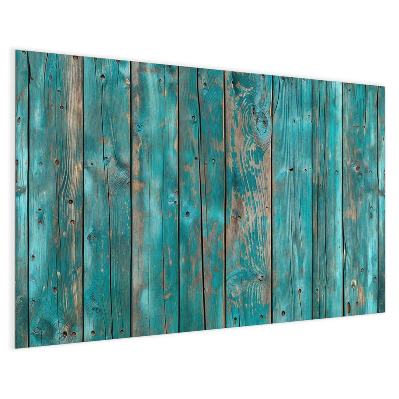 Magnettafel - Türkise Bretterwand