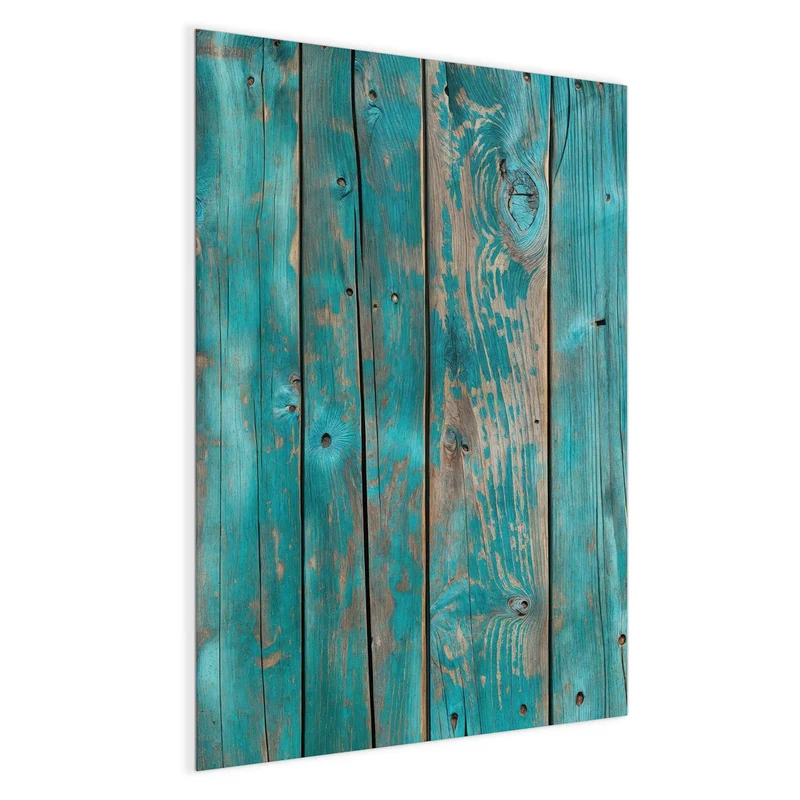 Magnettafel - Türkise Bretterwand