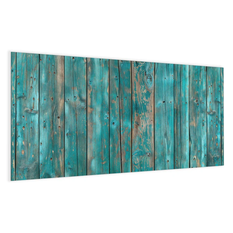 Magnettafel - Türkise Bretterwand