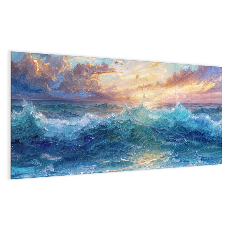 Magnettafel - Wellen in Ölfarben