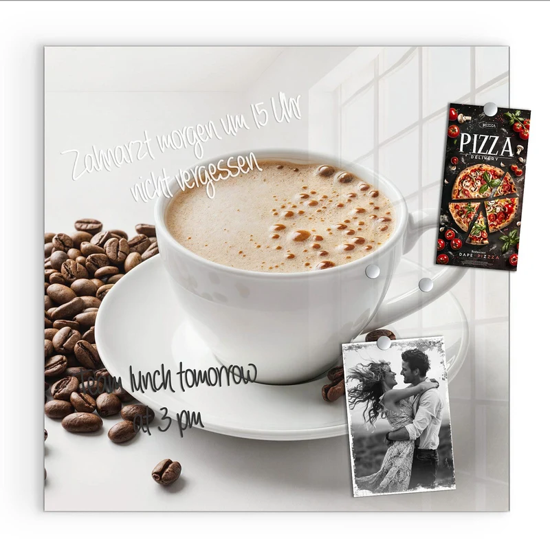 Magnettafel - Kaffee mit Milchschaum