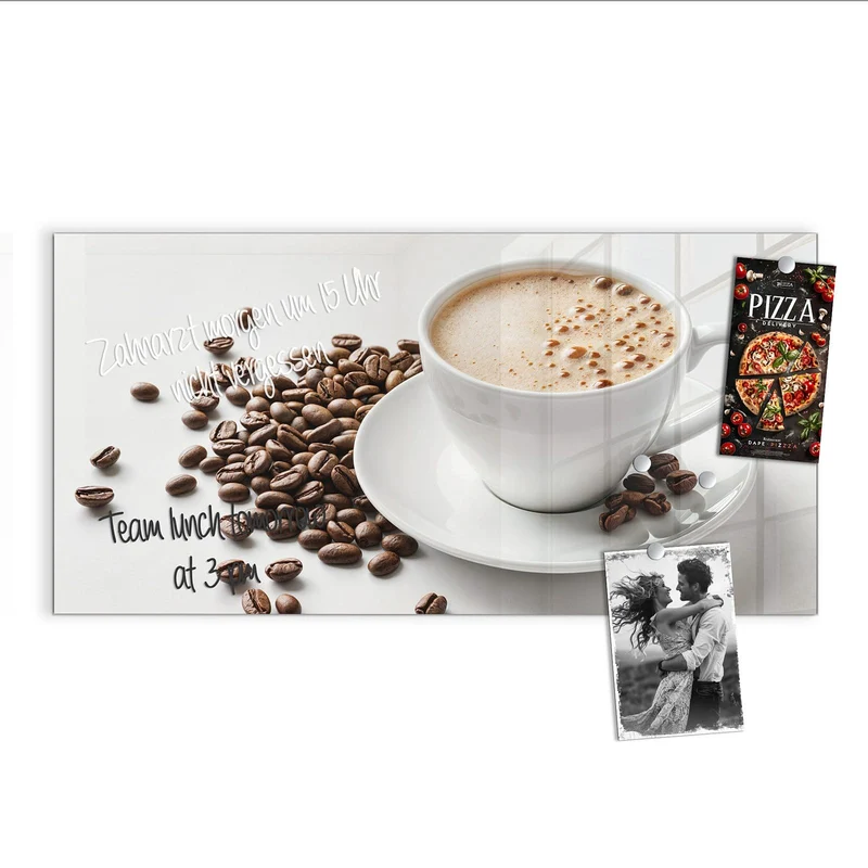 Magnettafel - Kaffee mit Milchschaum