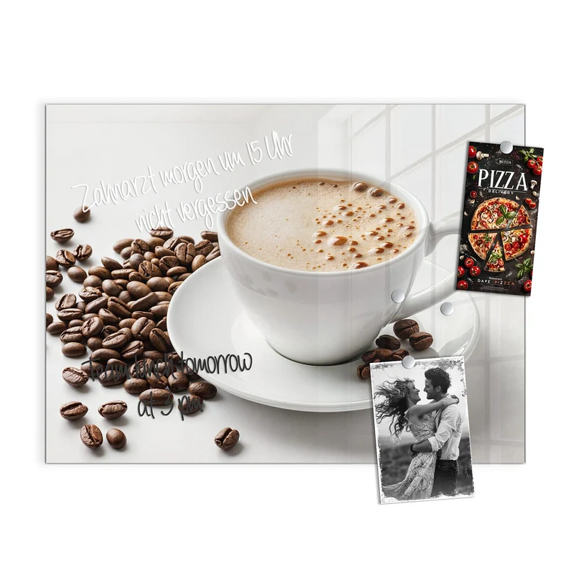 Magnettafel - Kaffee mit Milchschaum