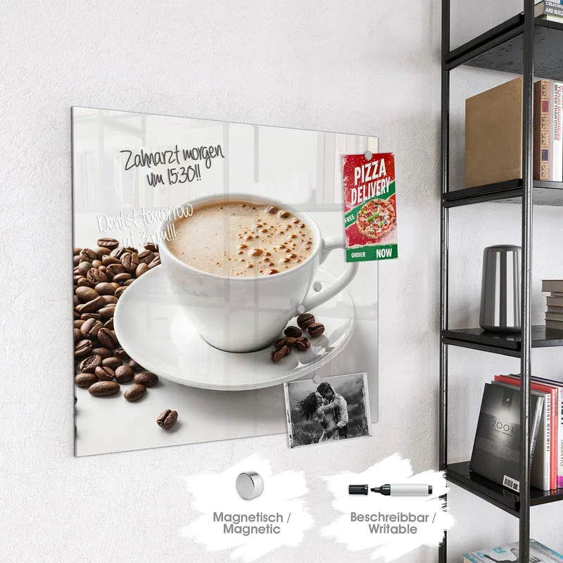 Magnettafel - Kaffee mit Milchschaum