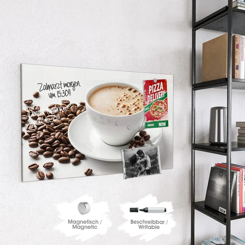 Magnettafel - Kaffee mit Milchschaum