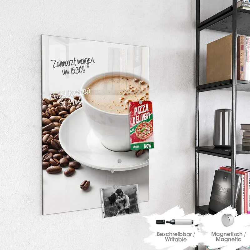 Magnettafel - Kaffee mit Milchschaum