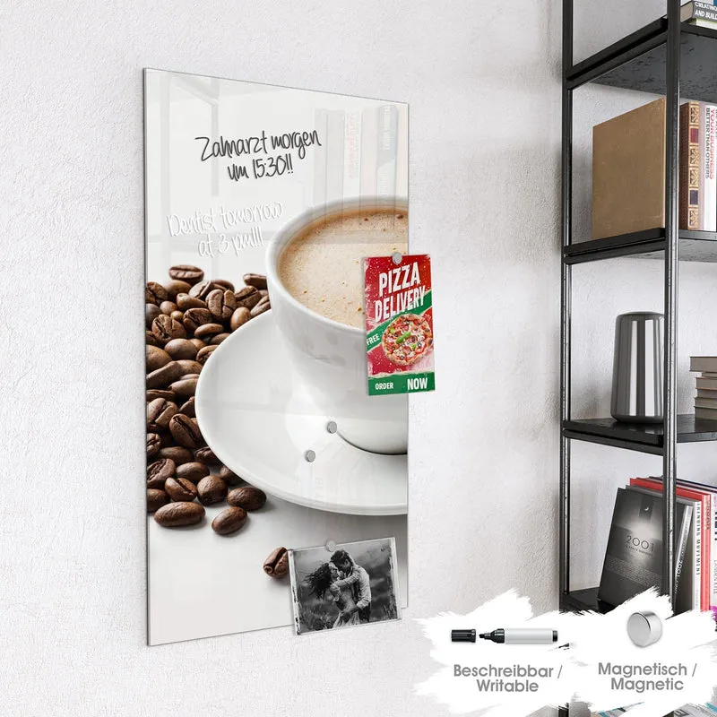 Magnettafel - Kaffee mit Milchschaum