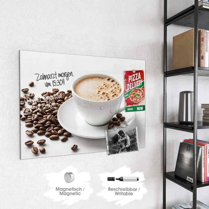 Magnettafel - Kaffee mit Milchschaum