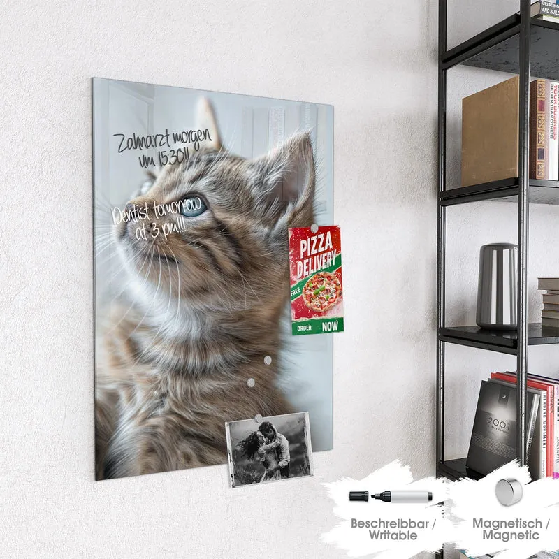 Magnettafel - Getigertes Kätzchen