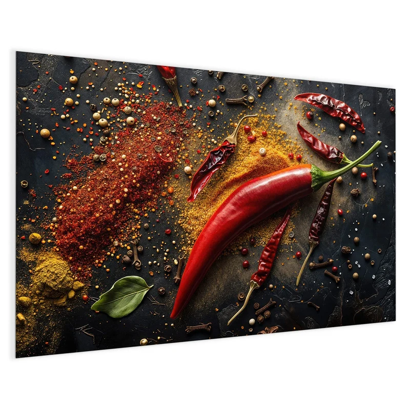 Magnettafel - Chili mit Gewürzen