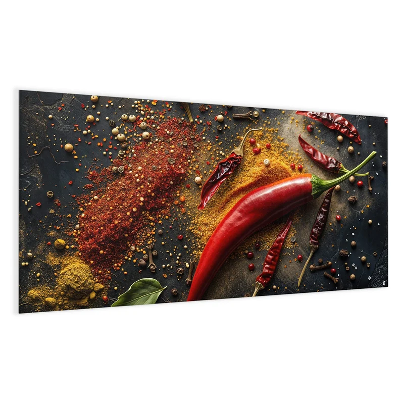 Magnettafel - Chili mit Gewürzen